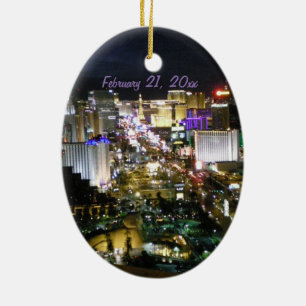 Las Vegas Strip op maat Keramisch Ornament