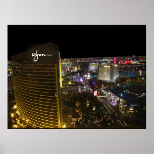Las Vegas Strip op Night Poster Print