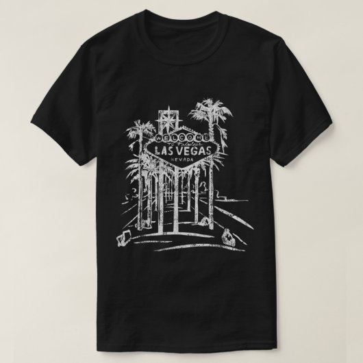 Las Vegas Strip Retro Famous Sign Nevada Souvenir T-shirt (Design voorkant)