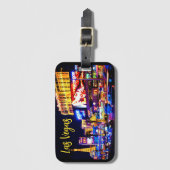 Las Vegas strip 's nachts Bagagelabel (Voorkant (verticaal))