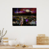 Las Vegas Strip Science Fiction Poster Print #1 (Keuken)