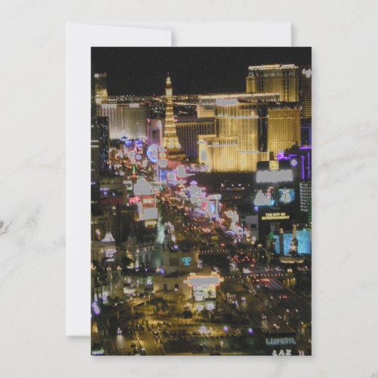 Las Vegas Strip Sign 21st Birthday Kaart (Achterkant)