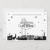 Las Vegas Strip Skyline Change the Date Kaart (Achterkant)