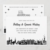 Las Vegas Strip Skyline Change the Date Kaart (Voorkant / Achterkant)