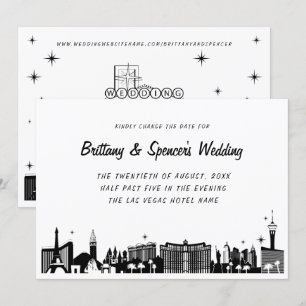 Las Vegas Strip Skyline Change the Date Kaart