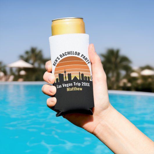 Las Vegas Strip Sunset Aangepaste Vakantie Seltzer Blikjeskoeler (Insitu Zwembad)