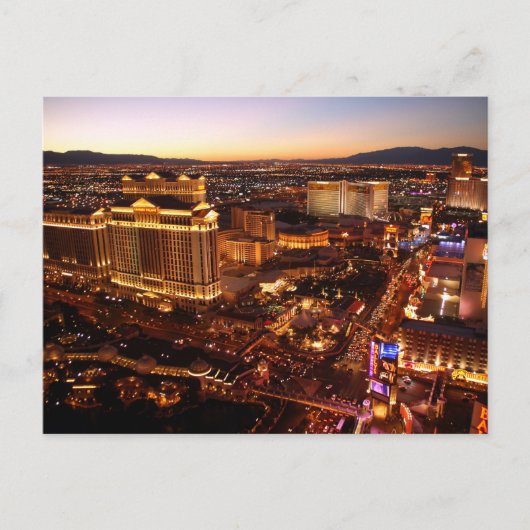 Las Vegas Strip Sunset Briefkaart (Voorkant)