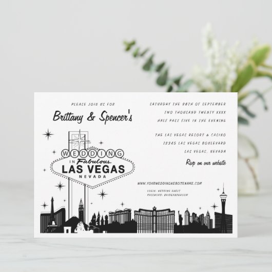 Las Vegas Strip | Uitnodiging tot weddenschappen i (Staand voorkant)