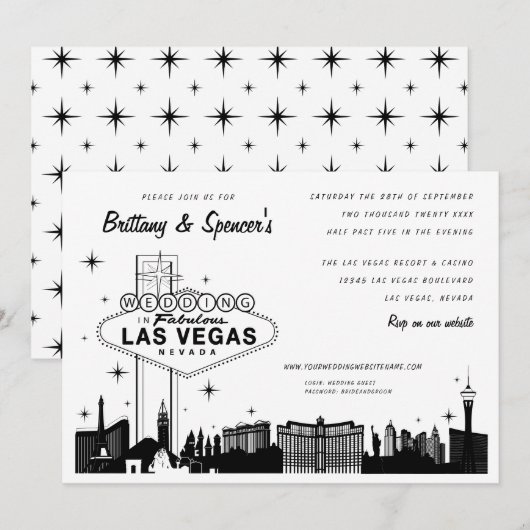 Las Vegas Strip | Uitnodiging tot weddenschappen i (Voorkant / Achterkant)