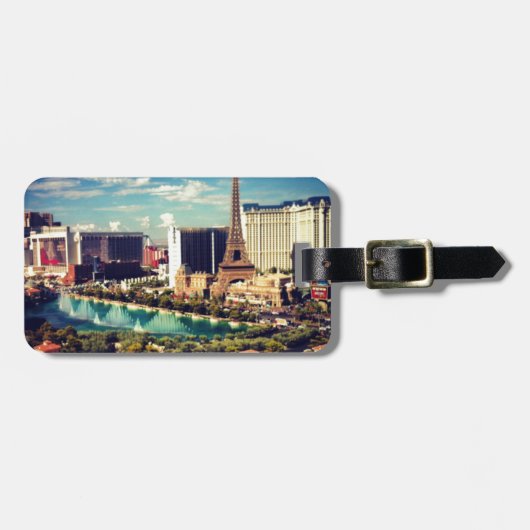 Las Vegas Strip Uitzicht Bagagelabel (Voorkant horizontaal)
