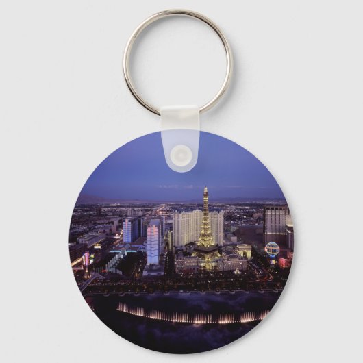 Las Vegas Strip Uitzicht Casino Gambling City Sleutelhanger (Voorkant)