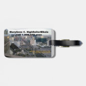 Las Vegas Strip Uitzicht Night & Day Bagagelabel (Achterkant horizontaal)