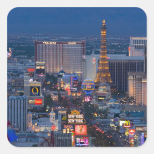 Las Vegas Strip Vierkante Sticker