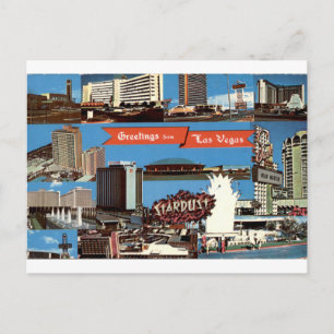 Las Vegas Strip Vintage Casino Multiview Briefkaart