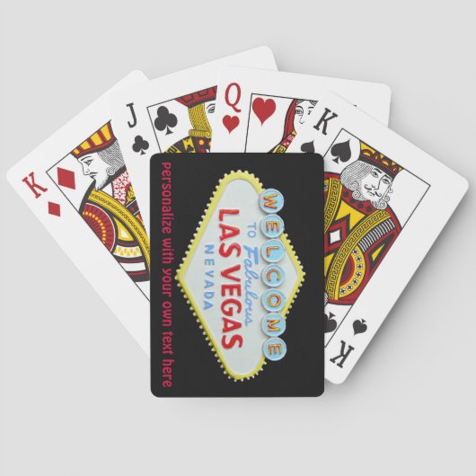 Las Vegas Strip Welcome Sign Spelling Cards Speelkaarten (Achterkant)