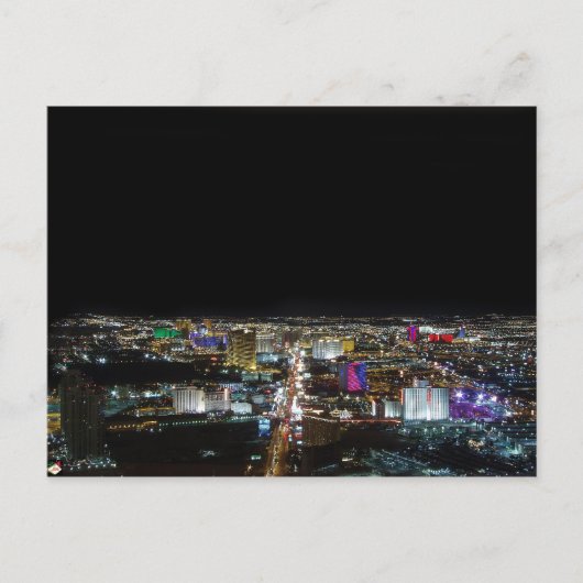 Las Vegas Strip Wide Angle Uitzicht Briefkaarten (Voorkant)