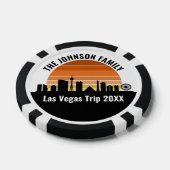 Las Vegas Strip Zonsondergang Aangepast Feest Poker Chips (Enkel)