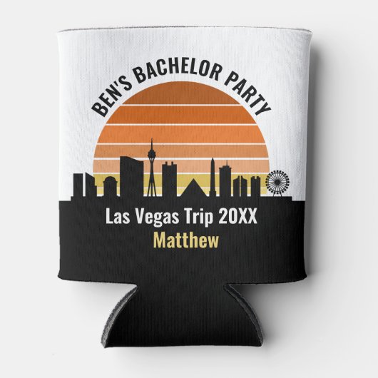 Las Vegas Strip Zonsondergang Aangepaste Vakantie Blikjeskoeler (Voorkant)