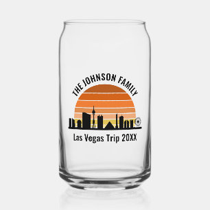 Las Vegas Strip Zonsondergang Aangepaste Vakantie Blikvorm Glas