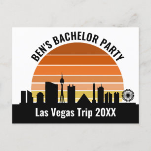 Las Vegas Strip Zonsondergang Aangepaste Vakantie Briefkaart