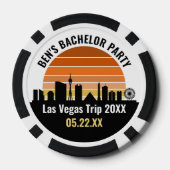 Las Vegas Strip Zonsondergang Aangepaste Vakantie Poker Chips (Achterkant)