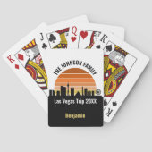Las Vegas Strip Zonsondergang Aangepaste Vakantie Pokerkaarten (Achterkant)