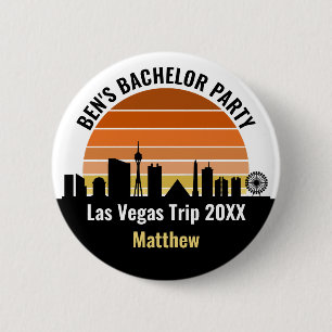 Las Vegas Strip Zonsondergang Aangepaste Vakantie Ronde Button 5,7 Cm