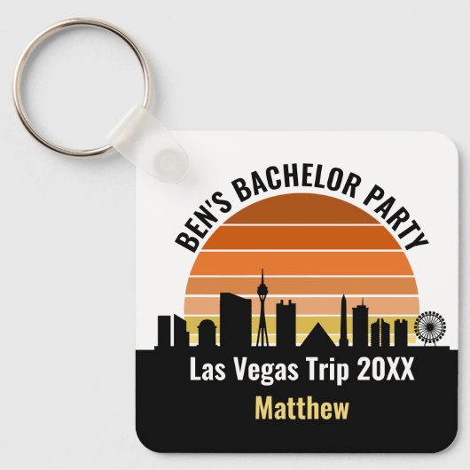 Las Vegas Strip Zonsondergang Aangepaste Vakantie Sleutelhanger (Voorkant)