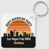 Las Vegas Strip Zonsondergang Aangepaste Vakantie Sleutelhanger (Achterkant)