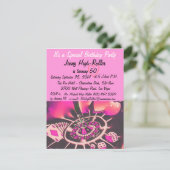 Las Vegas Style Birthday Party Kaart (Staand voorkant)