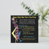 Las Vegas Style New Year's Eve Party Kaart (Staand voorkant)