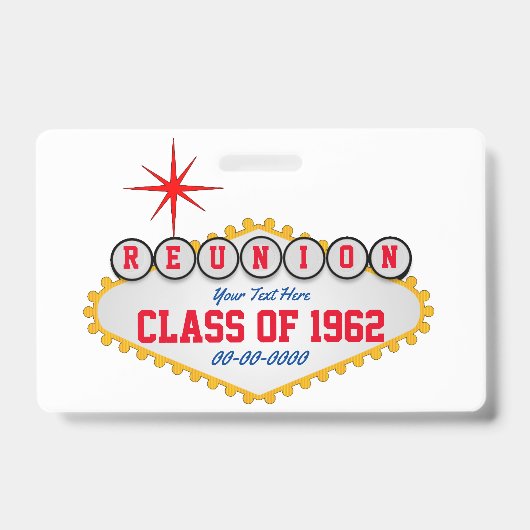 Las Vegas Style Reunion Personaliseren Badge (Voorzijde)