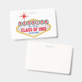 Las Vegas Style Reunion Personaliseren Badge (Voor- en achterkant)