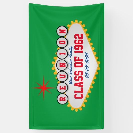 Las Vegas Style Reunion Personaliseren Spandoek (Verticaal)