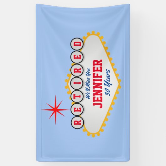 Las Vegas Style Sign In Personalize Spandoek (Verticaal)