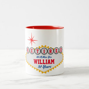Las Vegas Style Sign In Personalize Tweekleurige Koffiemok