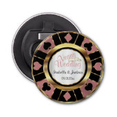 Las Vegas Styled Wedding Dusty Roos Gold Button Flesopener (Voorkant)