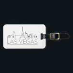 Las Vegas Stylized Skyline Bagagelabel<br><div class="desc">Een uniek bagagelabel dat de prachtige stad Las Vegas vertegenwoordigt.  Dit label bevat een gestileerde illustratie van de unieke skyline van de stad met de naam eronder.</div>