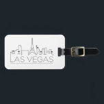 Las Vegas Stylized Skyline Bagagelabel<br><div class="desc">Een uniek bagagelabel dat de prachtige stad Las Vegas vertegenwoordigt.  Dit label bevat een gestileerde illustratie van de unieke skyline van de stad met de naam eronder.</div>