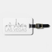 Las Vegas Stylized Skyline Bagagelabel (Voorkant horizontaal)