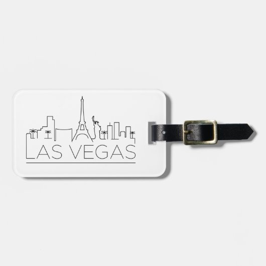 Las Vegas Stylized Skyline Bagagelabel (Voorkant horizontaal)