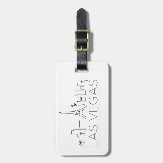 Las Vegas Stylized Skyline Bagagelabel (Voorkant verticaal)