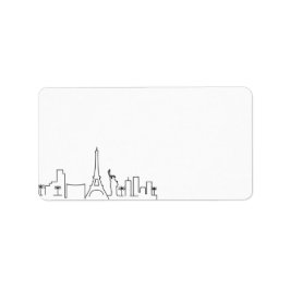 Las Vegas Stylized Skyline | Blanco etiket