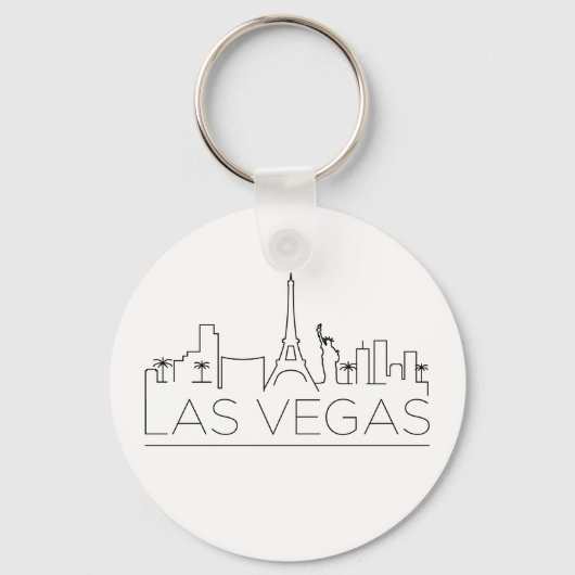 Las Vegas Stylized Skyline Sleutelhanger (Voorkant)