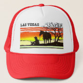 Las Vegas Sunset Cowboy Trucker Hat Pet (Voorkant)