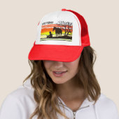 Las Vegas Sunset Cowboy Trucker Hat Trucker Pet (In situ)