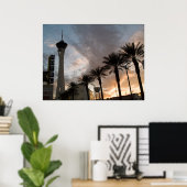 Las Vegas Sunset Poster Print (Thuiskantoor)