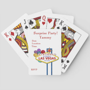 Las Vegas Surprise Birthday Party-speelkaarten Speelkaarten