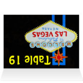 Las Vegas Table Number Toegewezen zittentenkaarten (Binnen Horizontaal (Boven))