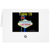 Las Vegas Table Number Toegewezen zittentenkaarten (Achterkant Horizontaal)